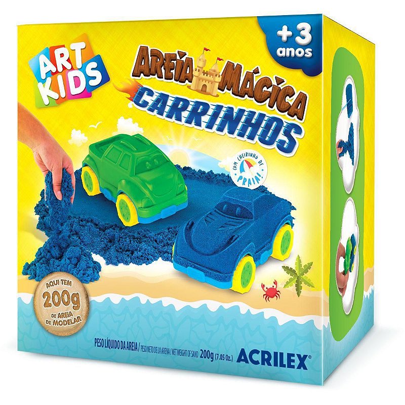 Kit Areia Magica Acrilex Art Kids 200g de Areia de Modelar - Montreal  Distribuidora