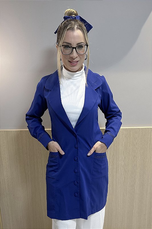 Jaleco Feminino Topázio Azul