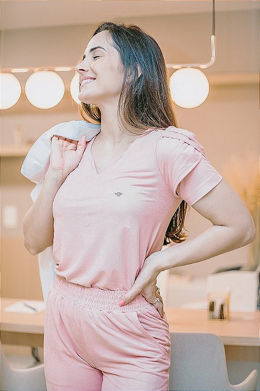 Scrub Feminino Ágata Rosa