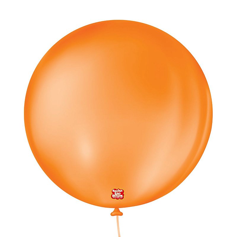 Balão Látex Liso Laranja Mandarim Nº5 - 50 Unidades
