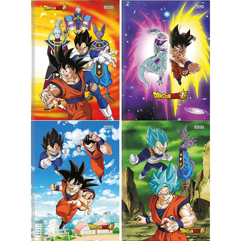 Caderno Desenho Dragon Ball Capa Dura Grande 60 Folhas