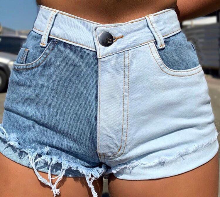 short jeans bicolor