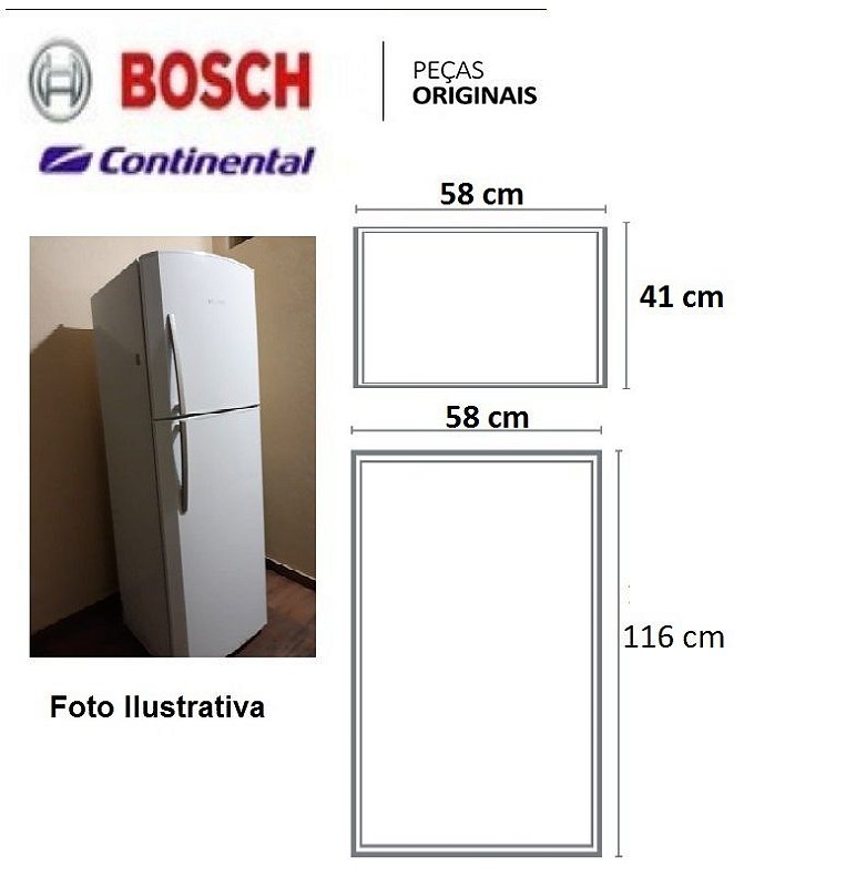 Jogo Borracha Para Geladeira Bosch - Continental - Rc32 Rsv37 / Ksv36 -  Borracha para Geladeira é na Refrigeração OGNET-SHOP