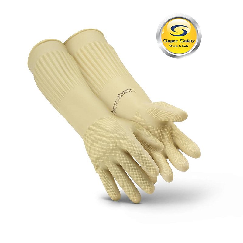 Luva Super Látex Longa 37158 Super Safety Ranhurada | Original EPI