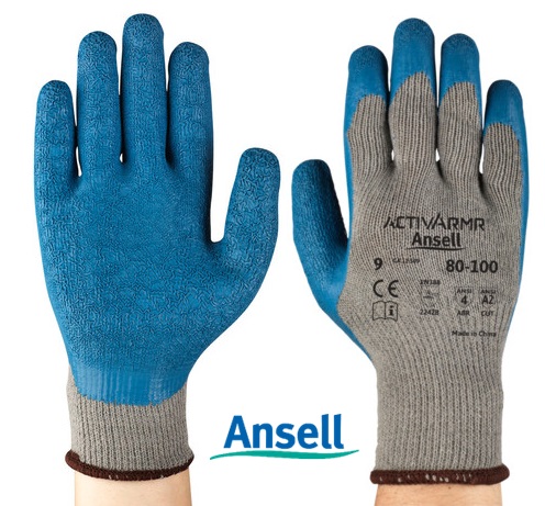Luva Activarmr 80-100 CA12509 Ansell banho Látex Corrugado
