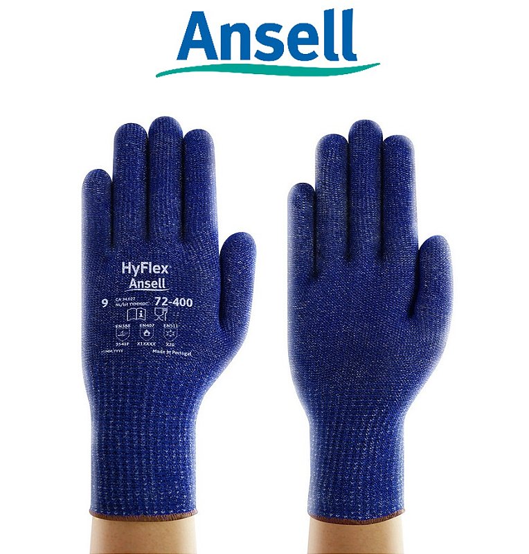 Luva HyFlex 72-400 CA34027 Ansell Tricotada Proteção a Corte CA