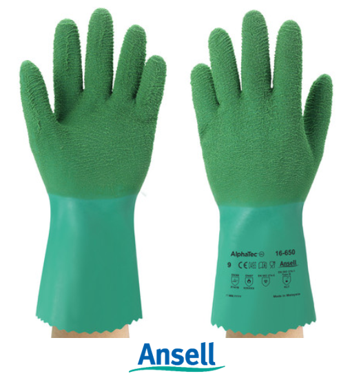Luva ALPHATEC 16-650 CA47688 Revestimento Látex Ansell (CA 47688