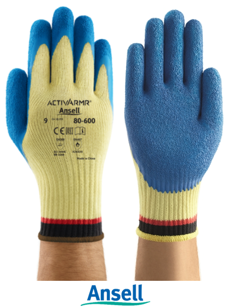Luva ACTIVARMR 80-600 CA18193 Ansell Corte Revestimento Látex