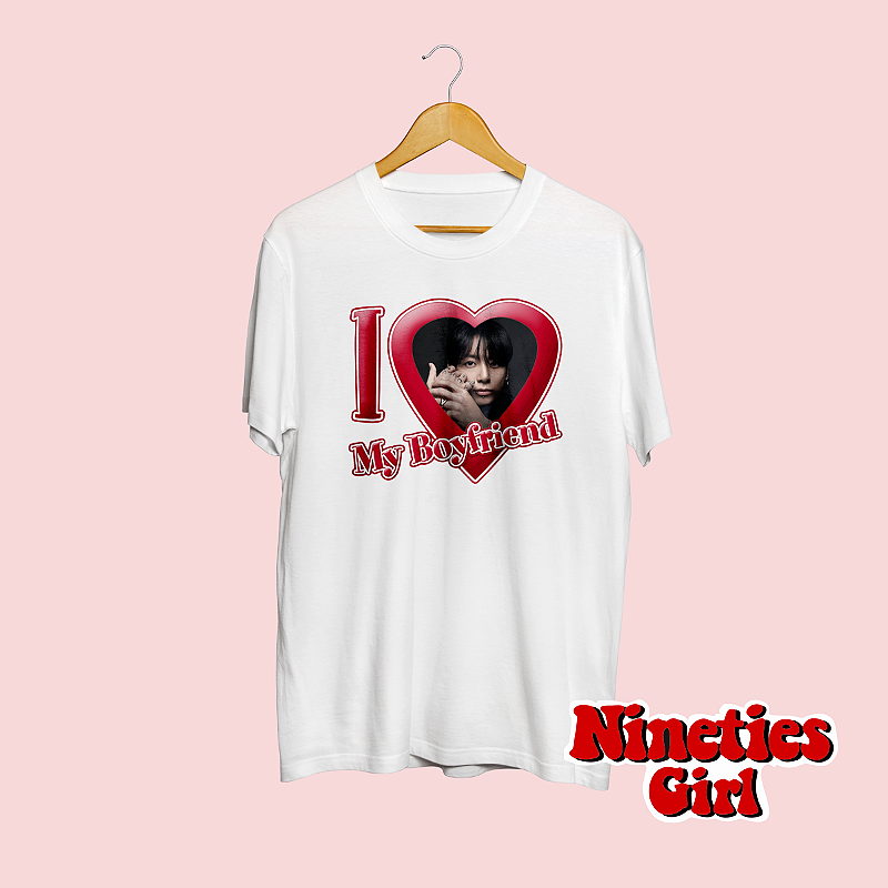 Camiseta I love My boyfriend BTS: Jung Kook - Loja Nineties Girl