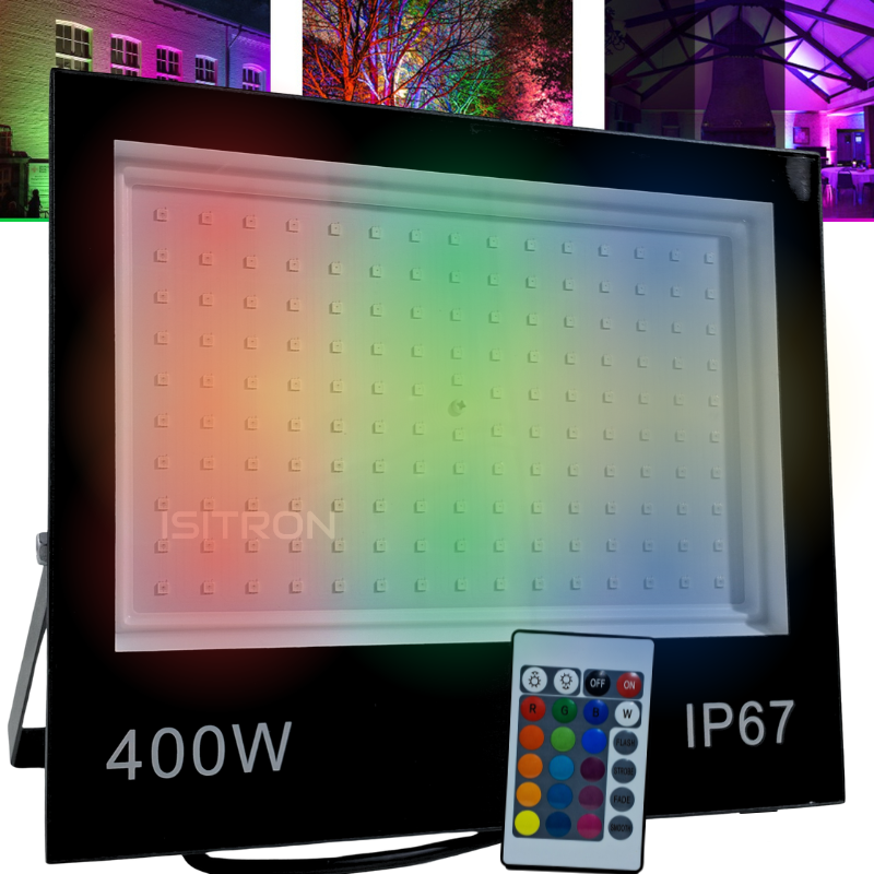 Refletor Rgb Refletor LED RGB Colorido 400w com Controle | ISITRON iluminação ...