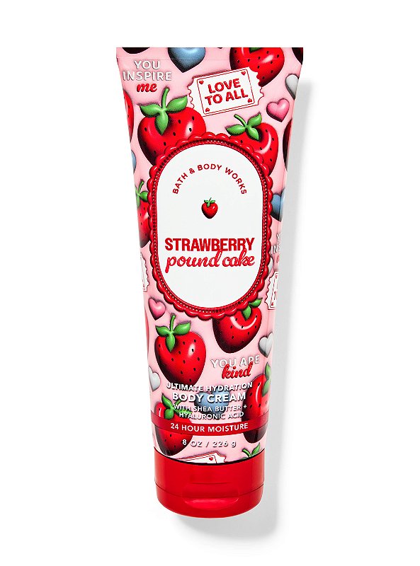 Body Cream Hidratante Corporal Strawberry Pound Cake Bath & Body Works ...