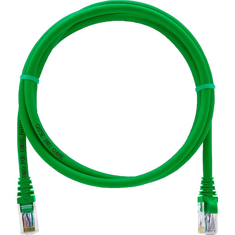 Cabo De Rede 2 Metros Patch Cord Cat5e UTP 100 Cobre 50 Unidades