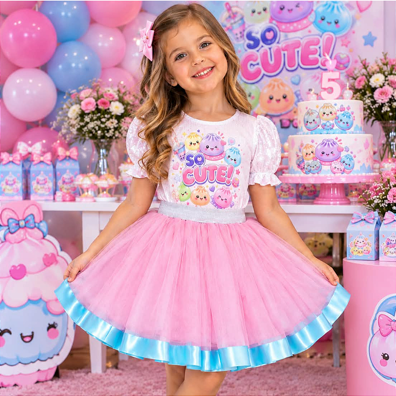 Conjunto Body Paetê Squishy com Saia de Tule