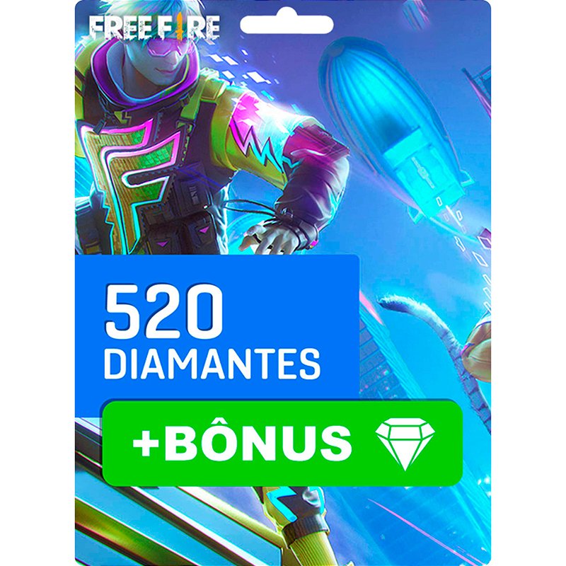 Free Fire - 2180 Diamantes + 20% de Bônus - GCM Games - Gift Card PSN,  Xbox, Netflix, Google, Steam, Itunes