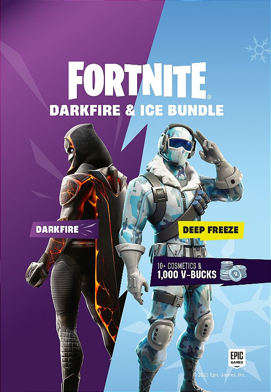 Xbox Fortnite Darkfire Ice Bundle - conjunto de itens exclusivos