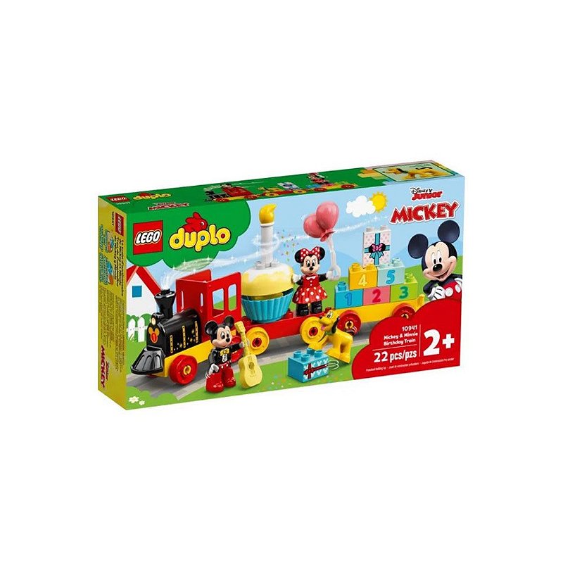 Brinquedo Educativo Blocos Montar Mickey 71 Peças Madeira