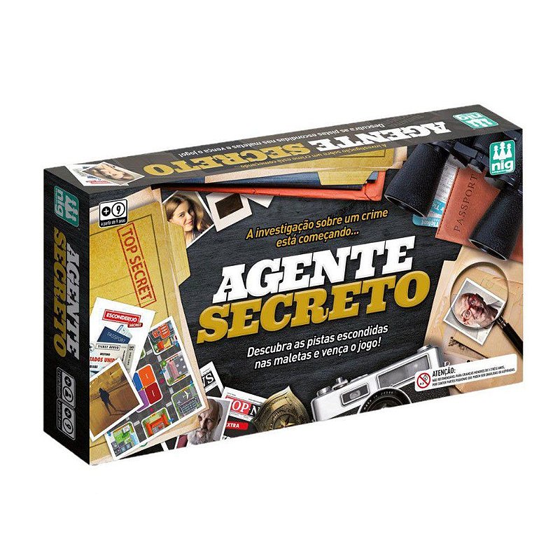 Agente Secreto Jogo de Tabuleiro Brinquedo Educativo de Detetive Jogos e  Desafios Bambalalão Brinquedos Educativos