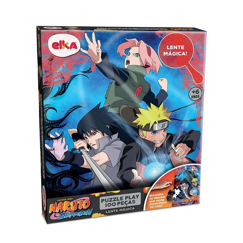 Quebra-Cabeça Naruto Elka Com Lente Magica 100 peças - Pequenos Travessos