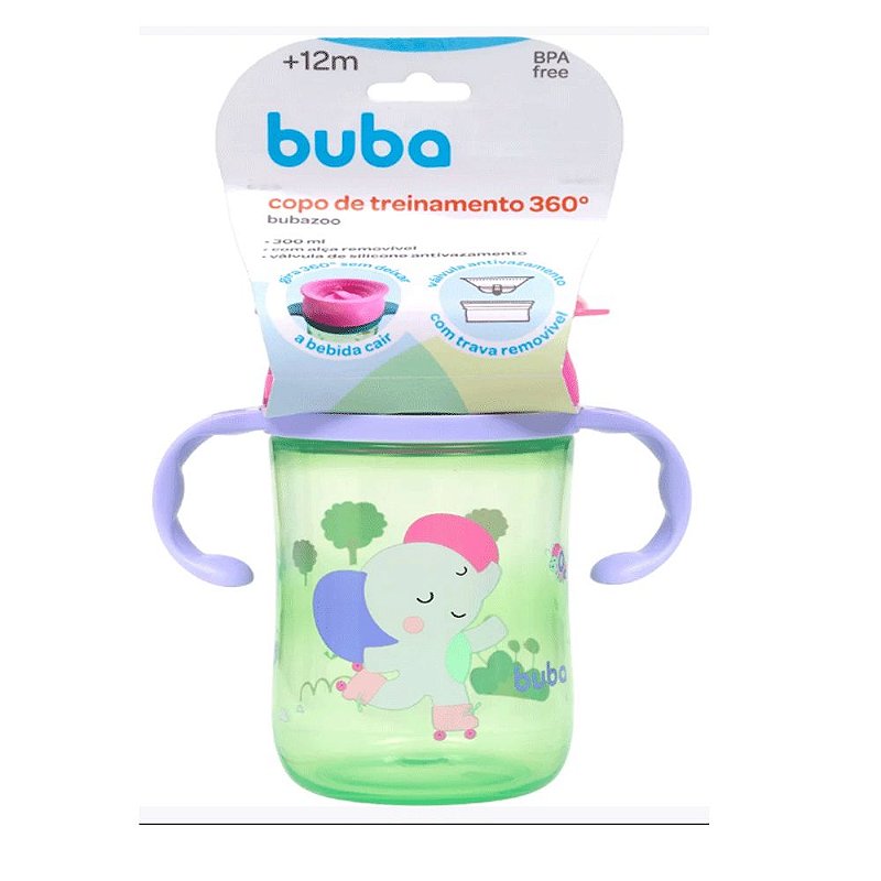 Copo De Treinamento Elefante Buba Zoo 300ml - Pequenos Travessos