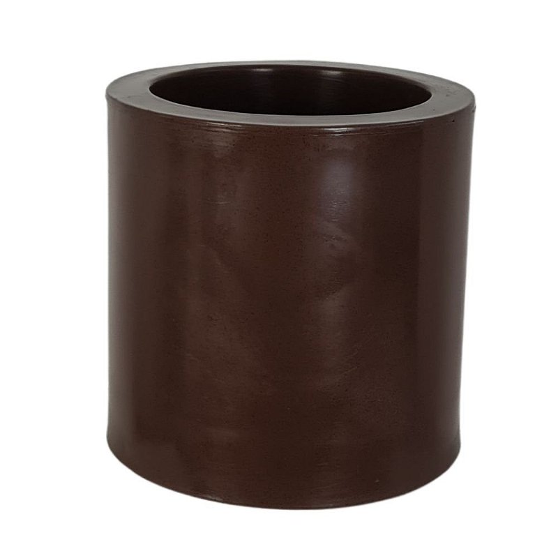 Siena Garden Vaso Cilindro 20 Cm Antracite – Con Sottovaso E Fori Di Drenaggio, Resistente UV E Intemperie, Per Interni Ed Esterni