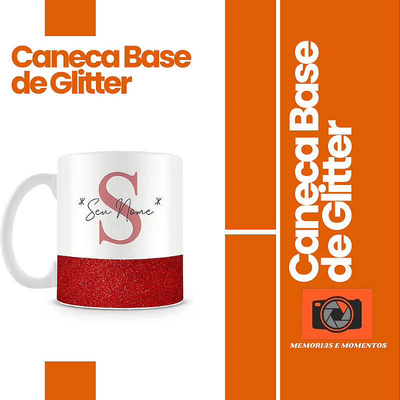 Caneca Base de Glitter