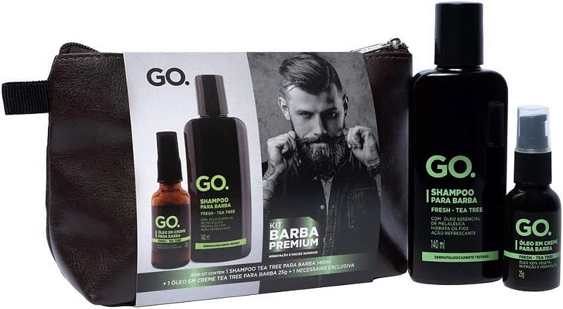 GO KIT BARBA PREMIUM FRESH TEA TRHEE HIDRATA O E MACIEZ 2