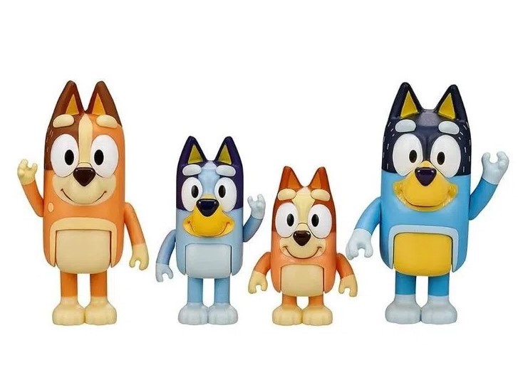 Bluey Story - Bluey e Família - 4 Bonecos - 7910 - Candide - Real ...