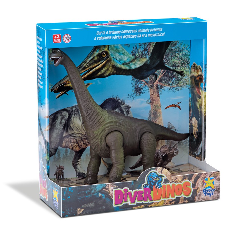 Dinossauro - Braquiossauro Articulado - 8194 - Divertoys - Real
