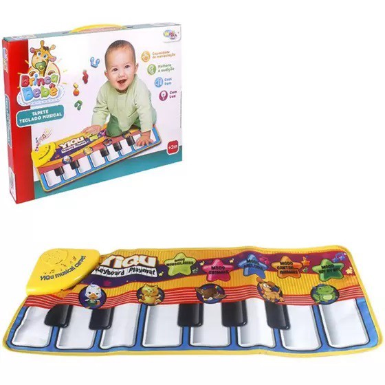 Tapete Teclado Musical Baby Músicas Sons de Animais Infantil