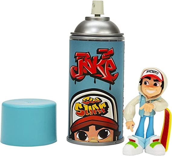 Subway Surfers Spray Crew Fresh Can with 4 Vinyl Figure and