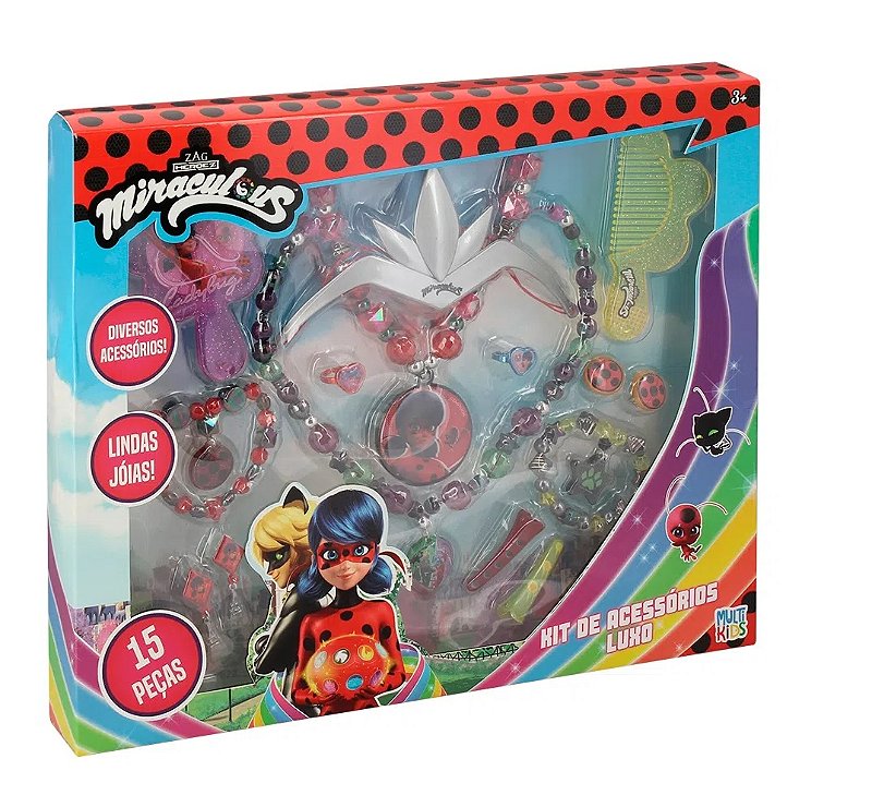 Miraculous Ladybug - Kit de Acessórios - 20 Peças - BR1765 - Multikid -  Real Brinquedos