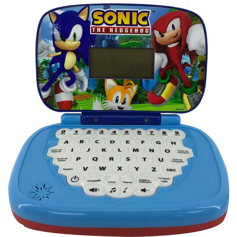 Laptop Infantil Educativo Sonic Bilíngue - 3450 - Candide - Real Brinquedos