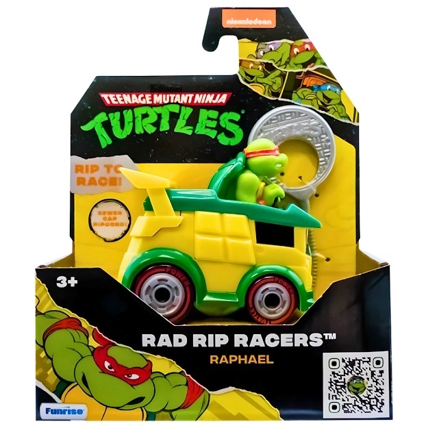 Veículo à Corda Tartarugas Ninja Rad Rip Racers - Raphael - 7406