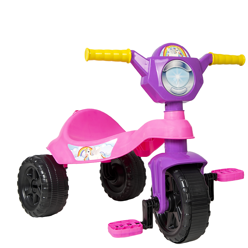 Triciclo Velotrol Infantil Bebe Motoca Rosa Menina Cestinha