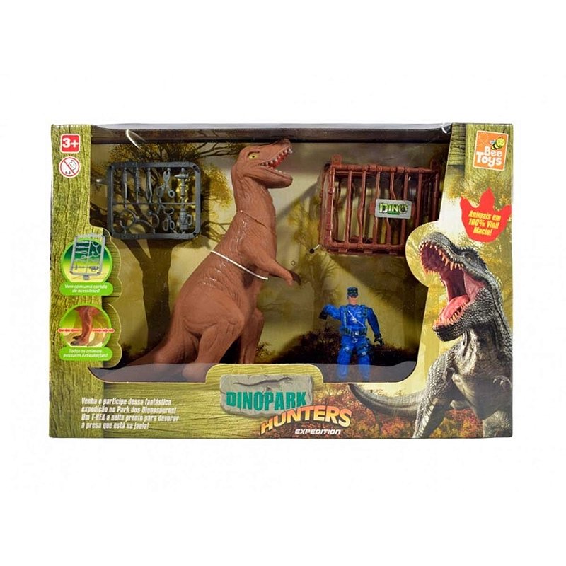 Dinossauro Dinopark Hunters T-Rex Bee Toys Predador - Pequenos