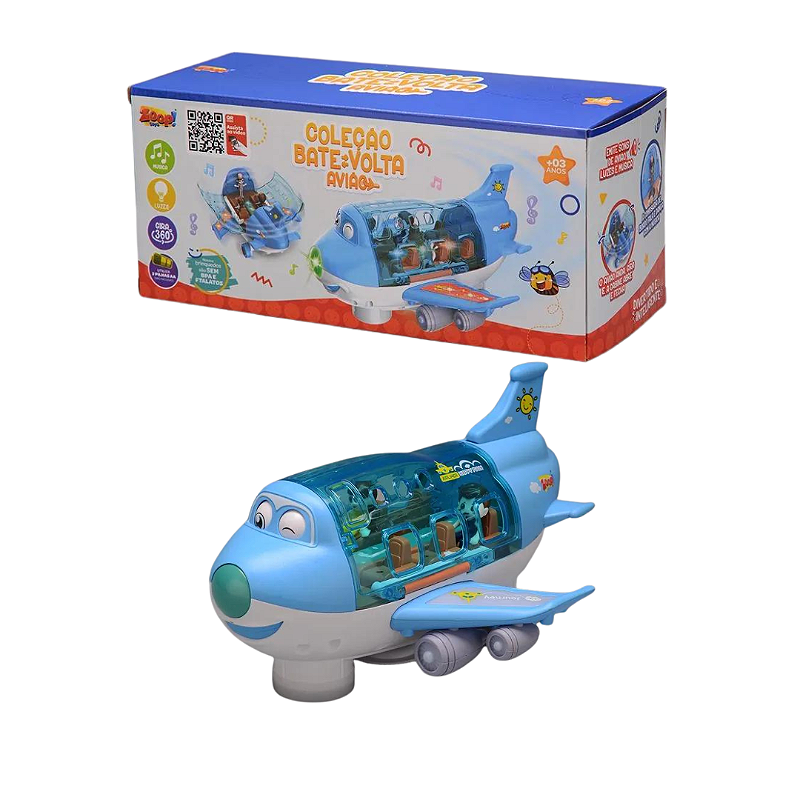 Coleção Bate Volta Avião - Azul - ZP01221 - Zoop Toys - Real