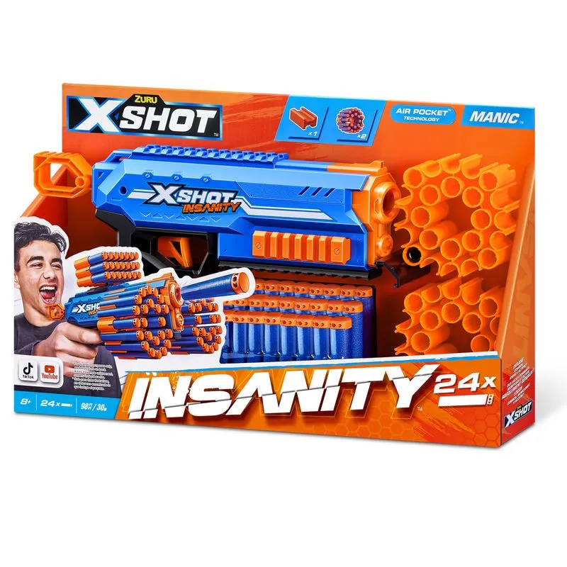 Lançador de Dardos X-Shot - Insanity Maniac Pistol - 5640