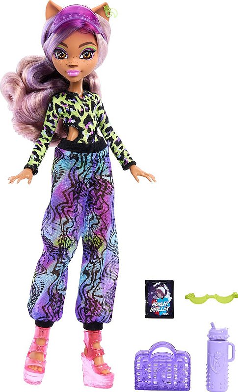 Boneca Monster Scare Adise Island Clawdeen Wolf -HRP67 Mattel