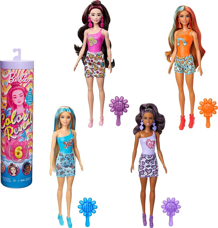 Boneca Surpresa Barbie Color Reveal Arco ris HRK06 Mattel Real boneca-surpresa-barbie-color-reveal-arco-ris-hrk06-mattel-real