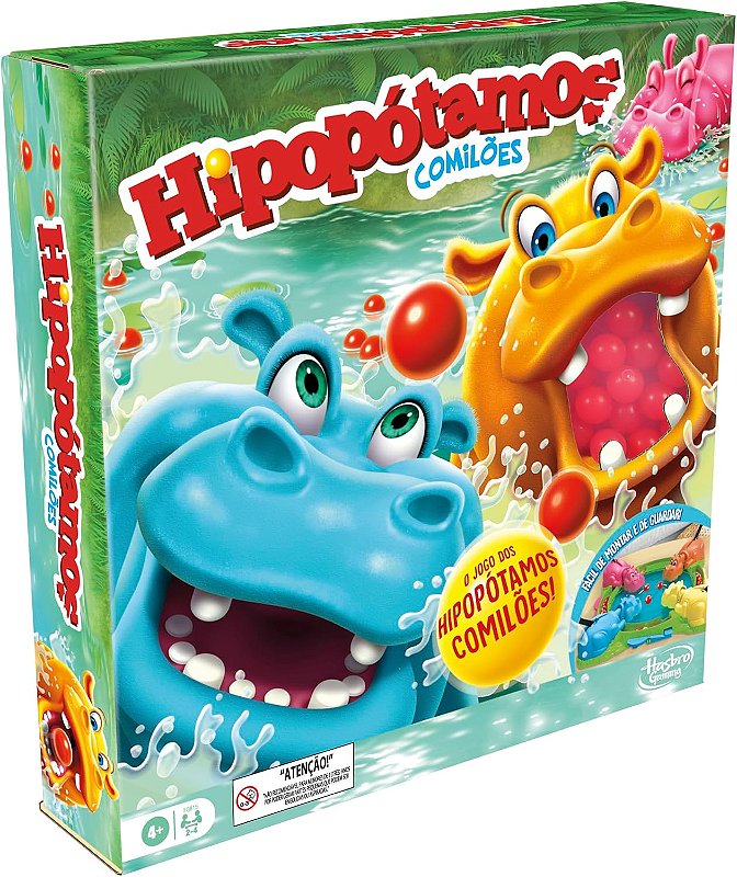 Jogo Hipopótamos Comilões - F8815 - Hasbro - Real Brinquedos