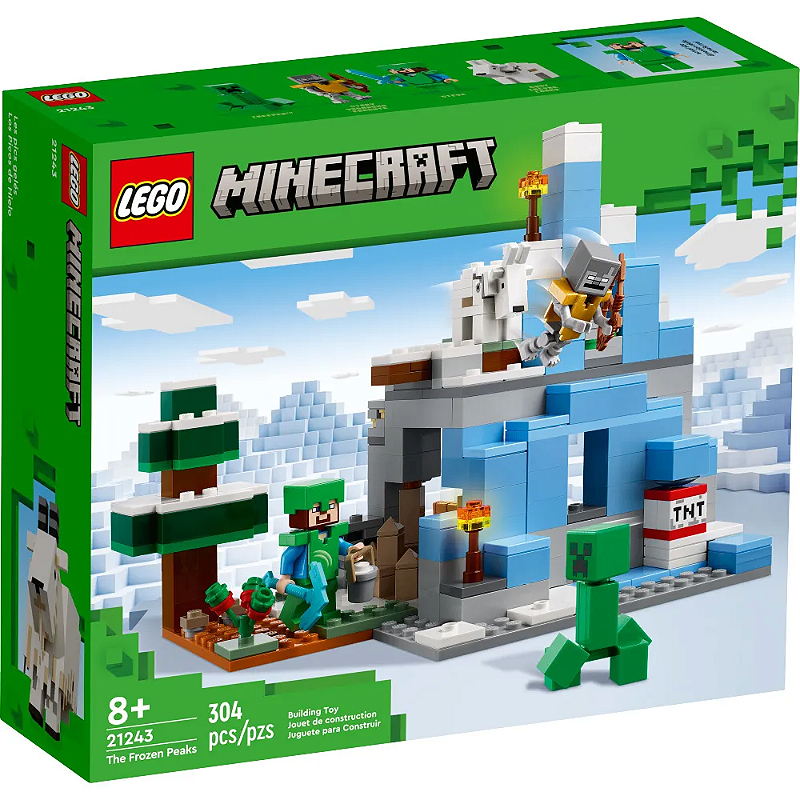 LEGO Minecraft - Os Picos Gelados 304 pcs - 21243 - Real Brinquedos
