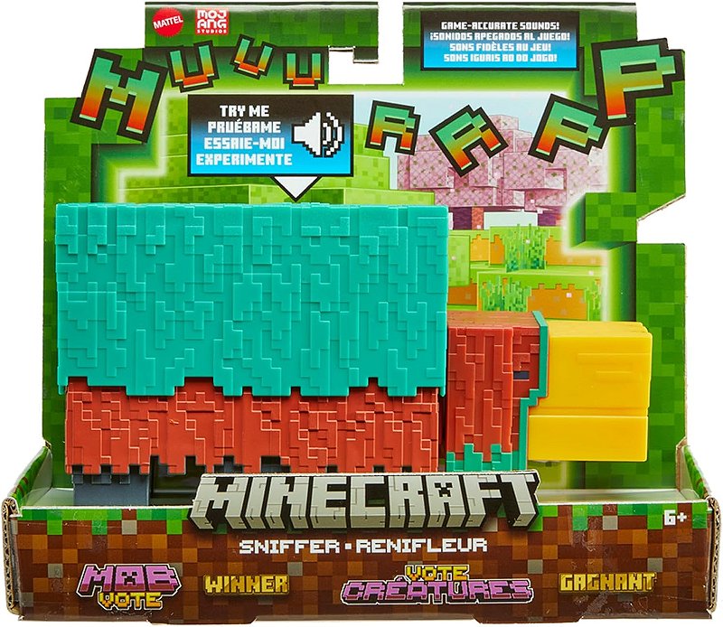 未来 couffin set Minecraft Figura Sniffer - Hxm85 - Mattel - Real Brinquedos