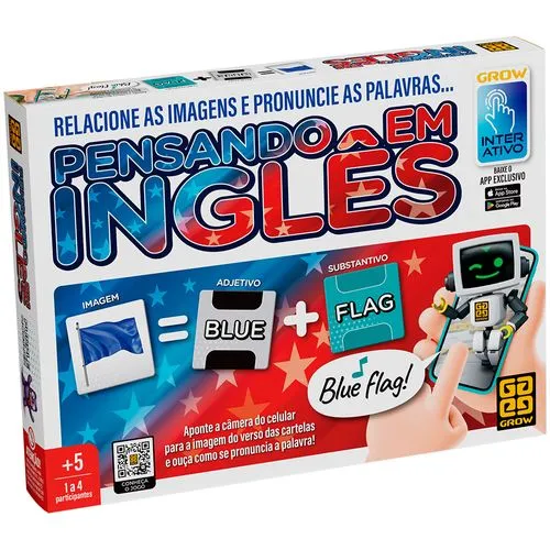 Jogo Pensando em Inglês 04588 Grow - Real Brinquedos