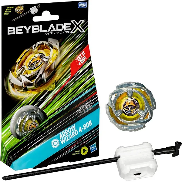 Beyblade X Piao e Lançador Arrow Wizard 4-80B - F9582 - Hasbro