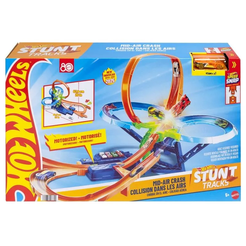 Pista com Carrinho Hot Wheels - Colisão Aérea - Stunt Tracks