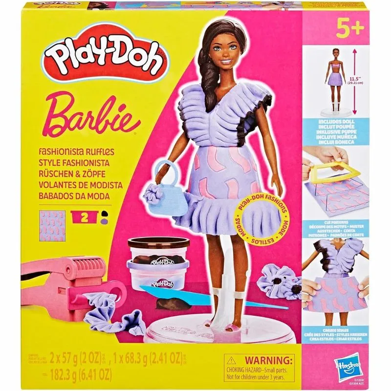 Massinha Play Doh Barbie Babados da Moda - G1359 - Hasbro - Real