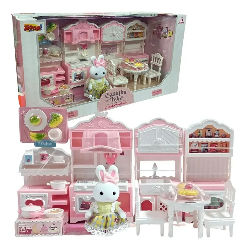 Coleção Casinha Feliz - Cozinha Modulada ZP01367 - Real Brinquedos