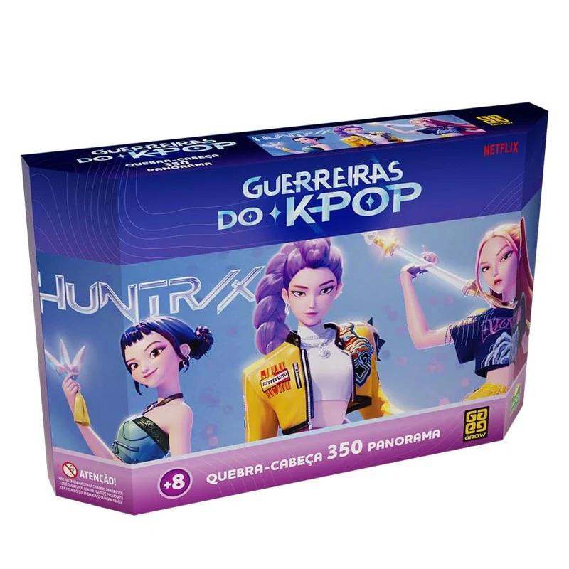 Quebra-cabeça 350 peças Panorama Guerreiras do K-Pop - 5155- Grow