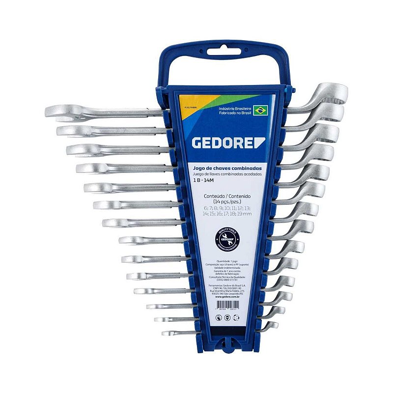 JOGO CHAVE COMBINADA 6 A 32MM 26 PEÇAS - REF.1B-26M - 002.608 GEDORE ...