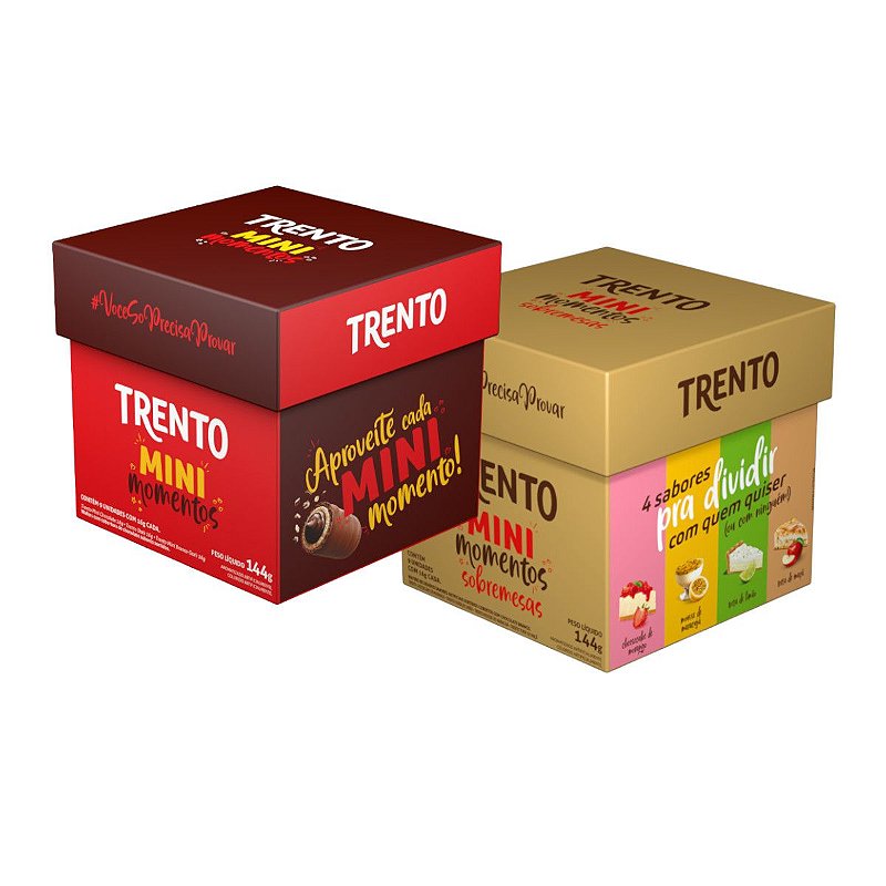 Wafer Trento Mini Momentos 144g9x16g - Peccin - Os melhores